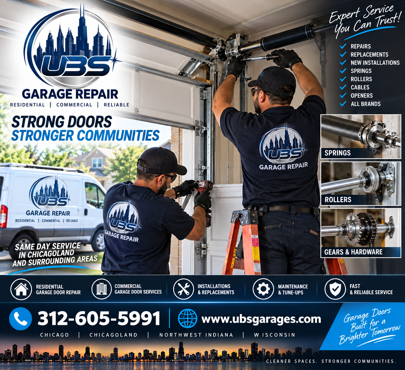 Broken Garage Door Spring Repair: Safe Next Steps In the Chicago Land area 